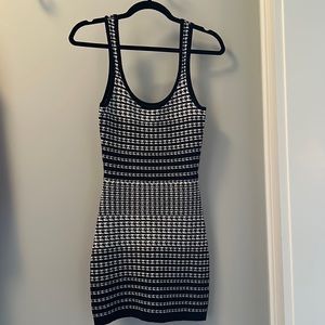 Guess by Marciano Black & White Pattern Dress Size S